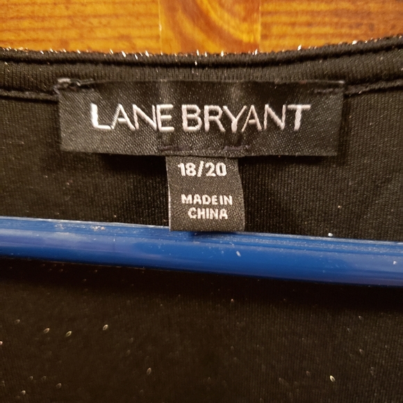 LANE BRYANT Twist Front Peplum Sparkly Top Sz 18/20 EUC!! - Picture 3 of 4